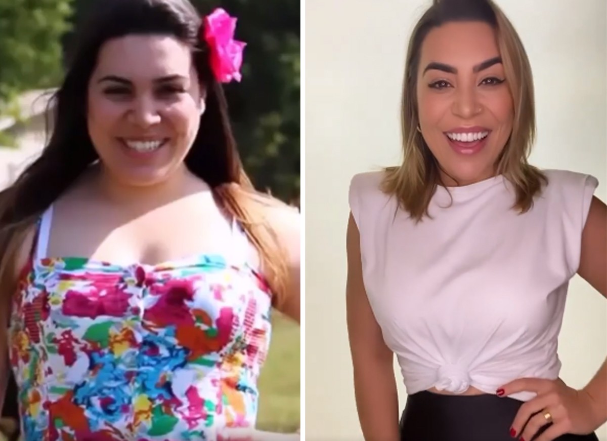 Antes e depois de Naiara Azevedo (Foto: Reprodução/Instagram)