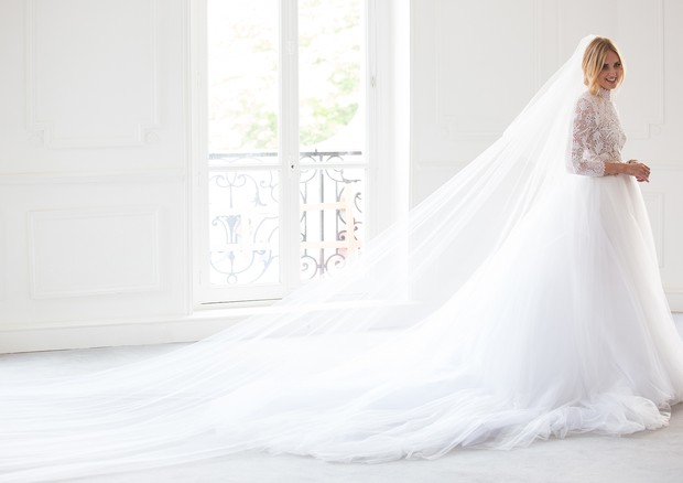 Chiara Ferragni casou a bordo de um Dior feito sob-medida para ela (Foto: Divulgação/Dior)