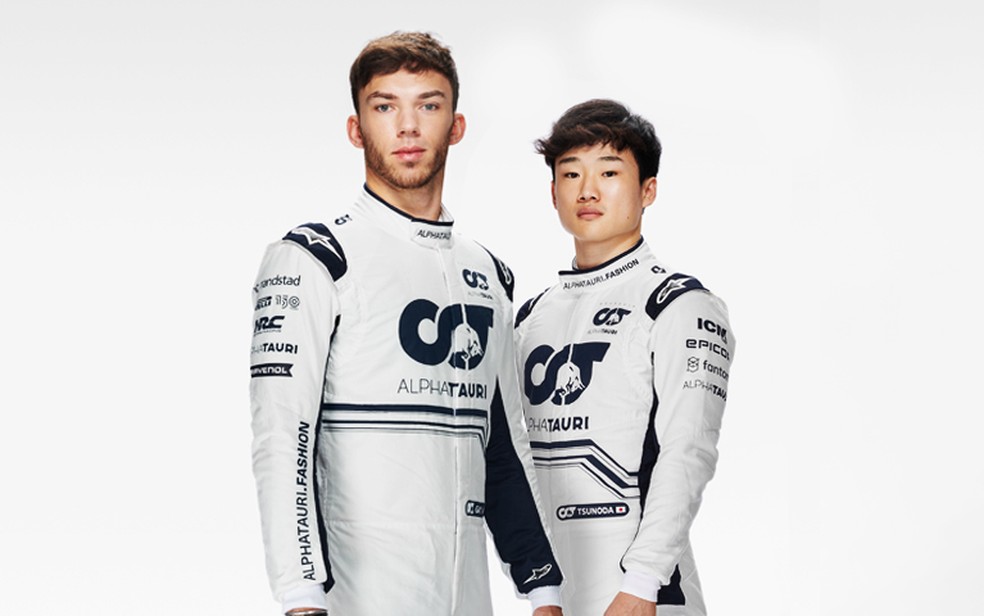 Pierre Gasly e Yuki Tsunoda, dupla da AlphaTauri na F1 2022 — Foto: AlphaTauri 