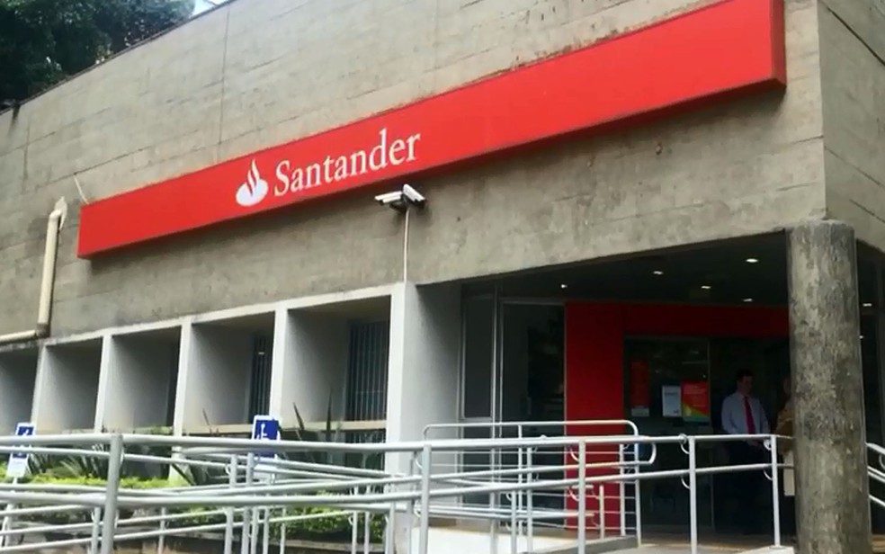 AgÃªncia do Banco Santander  em Campinas â€” Foto: ReproduÃ§Ã£o EPTV