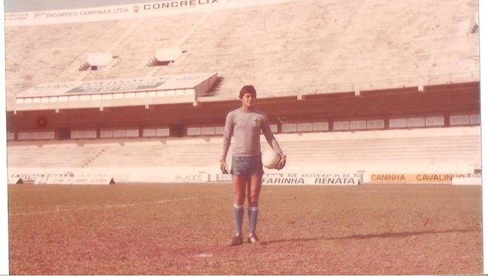 Klowsbey Pereira, na época em que jogava como goleiro do Guarani-SP (Foto: Arquivo pessoal)