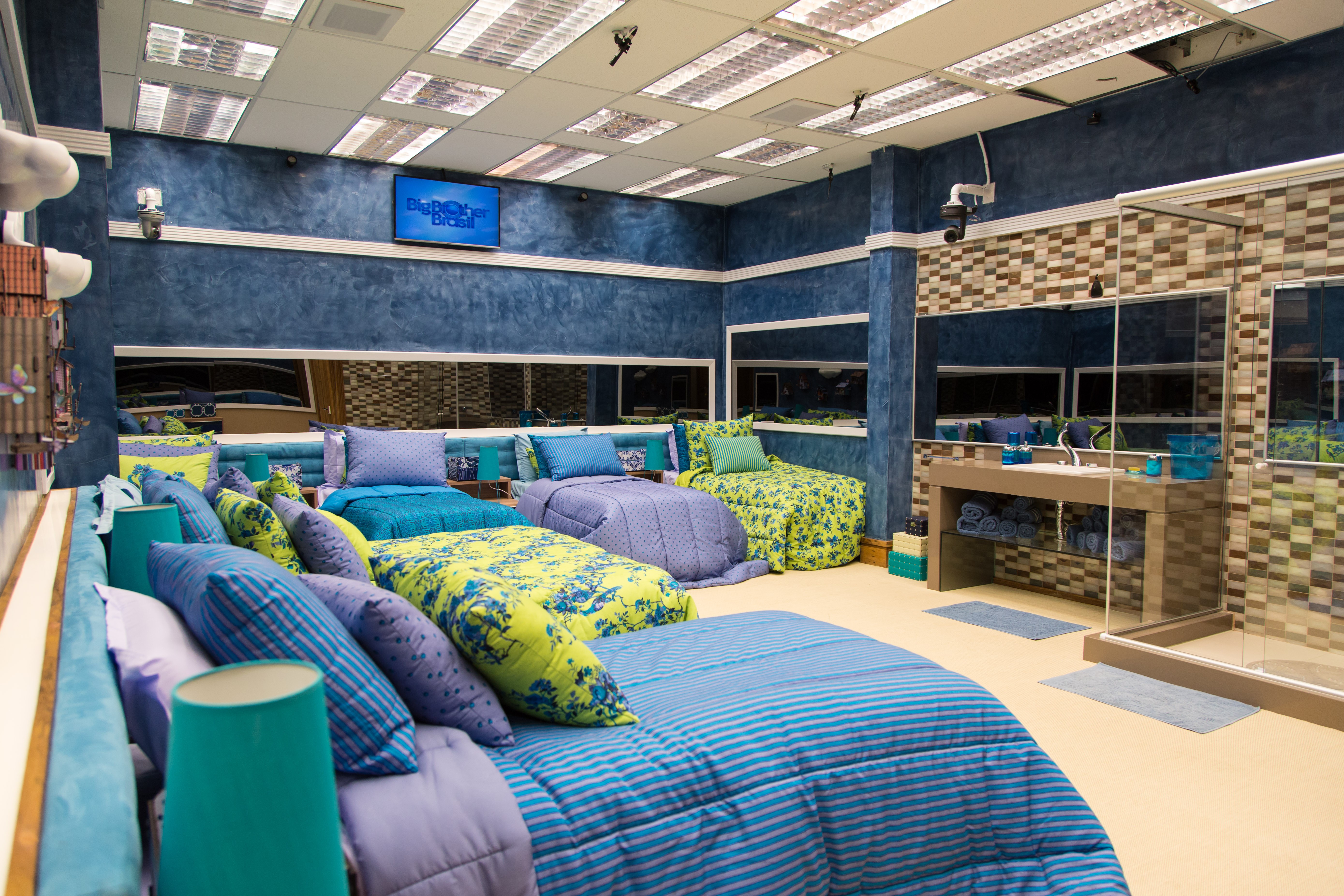 Quarto Azul (Foto: Veja os detalhes do quarto onde os dormem os Brothers (Foto: Camila Serejo/Gshow))