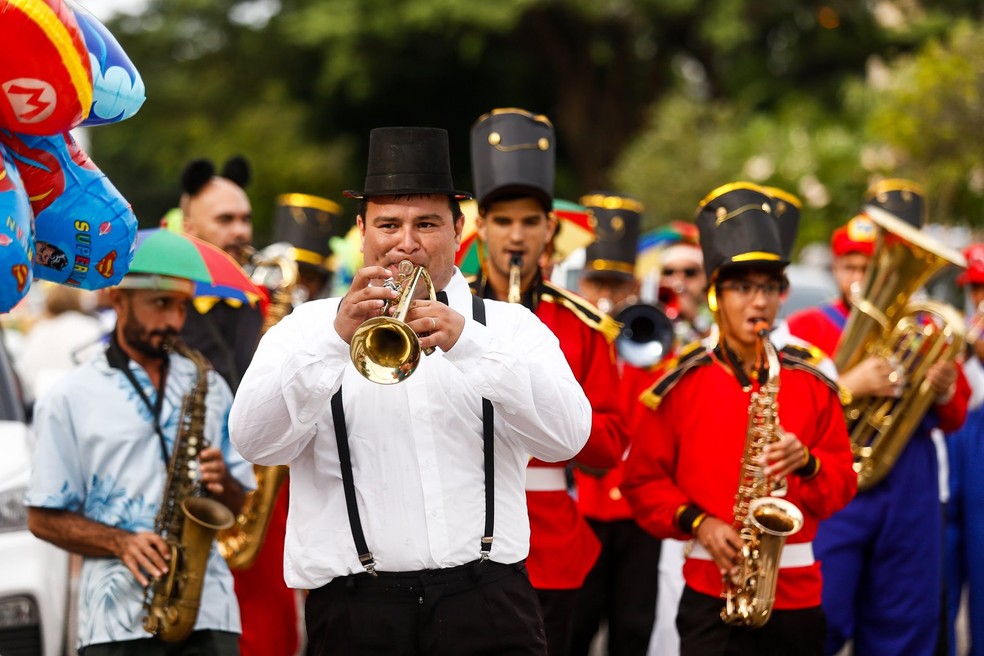 Bloco infantil Me Leva Mamãe faz prévia para o carnaval em Natal — Foto: Divulgação
