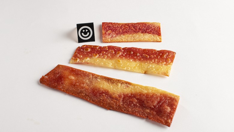 Futuro Bacon - bacon vegano que será lançado pela Fazenda Futuro no Brasil (Foto: Fazenda Futuro/Divulgação)