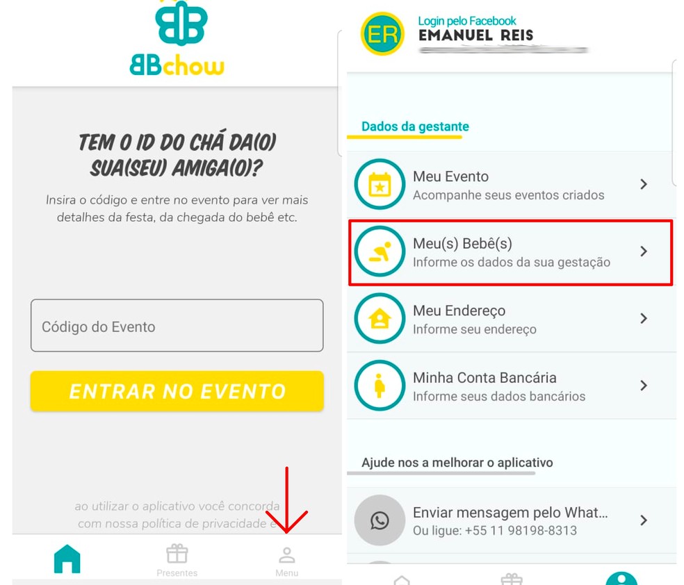 Chá de bebê virtual: como fazer lista de enxoval no aplicativo — Foto: Reprodução/Emanuel Reis