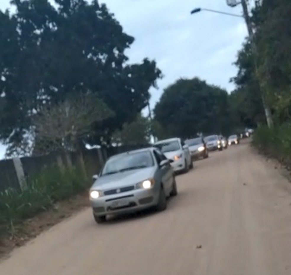 Amigos e familiares fizeram uma carreata após morte de pastores — Foto: Kristiane Paranhos/Arquivo pessoal