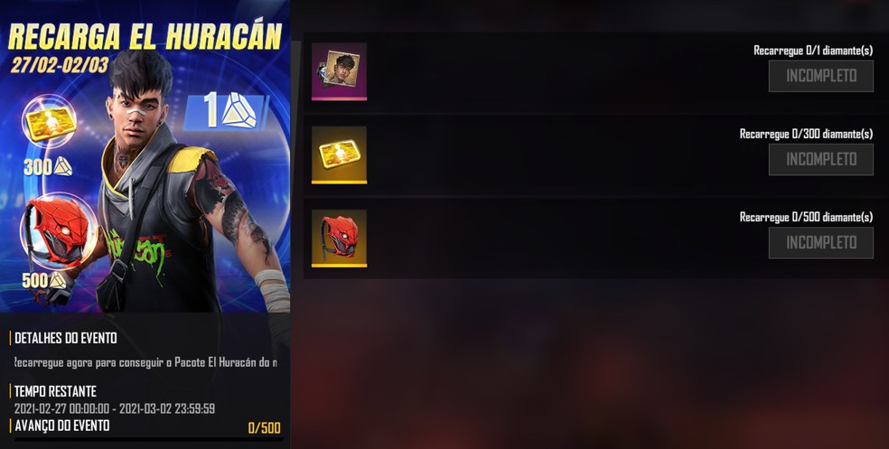 Free Fire Recarga De Diamantes Traz Skin El Huracan Veja Recompensas Free Fire Ge Como ganhar diamante no free fire! free fire recarga de diamantes traz
