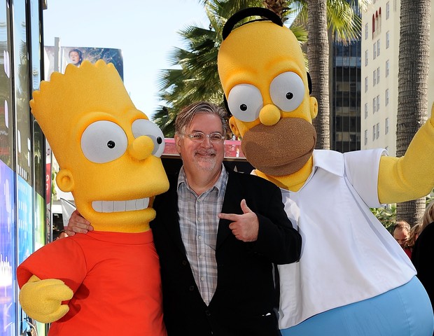Matt Groening e os Simpsons (Foto: getty images)