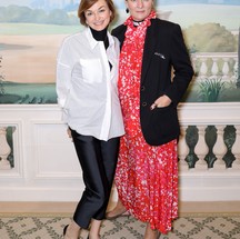 Karina Dobrotvorskaya, diretora executiva de desenvolvimento editorial da Condé Nast International, e Masha Fedorova, editora-chefe da Vogue russa