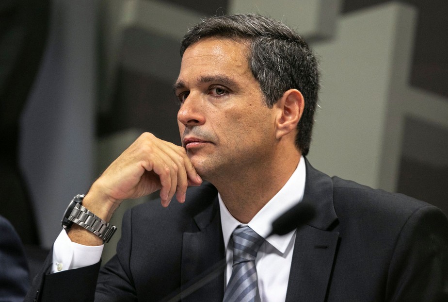 O presidente do Banco Central, Roberto Campos Neto, em audiência no Senado