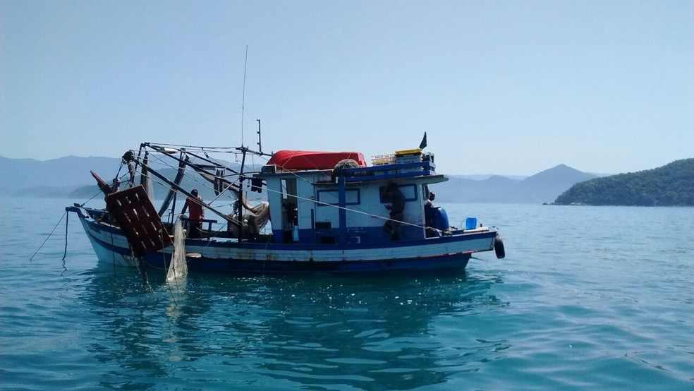 Dois pescadores e dono do barco foram multados em R$ 13,8 mil  (Foto: Divulgação/Polícia Ambiental)