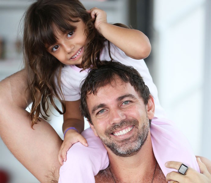 Marcelo Faria e sua filha, Felipa (Foto: Arquivo Pessoal)