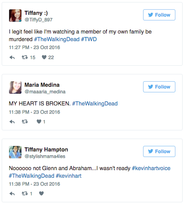 Usuários do Twitter reagem ao episódio inicial da sétima temporada de 'The Walking Dead' (Foto: Twitter)