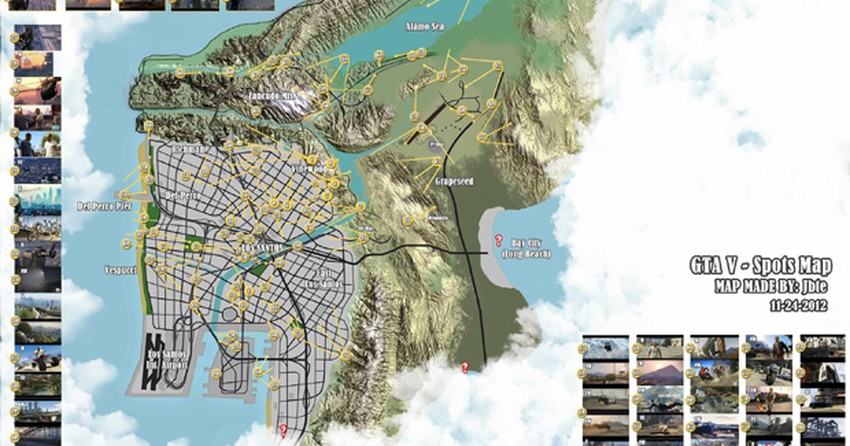 Fã De Gta 5 Cria Mapa Do Jogo Com Base Em Fotos E Trailers Notícias