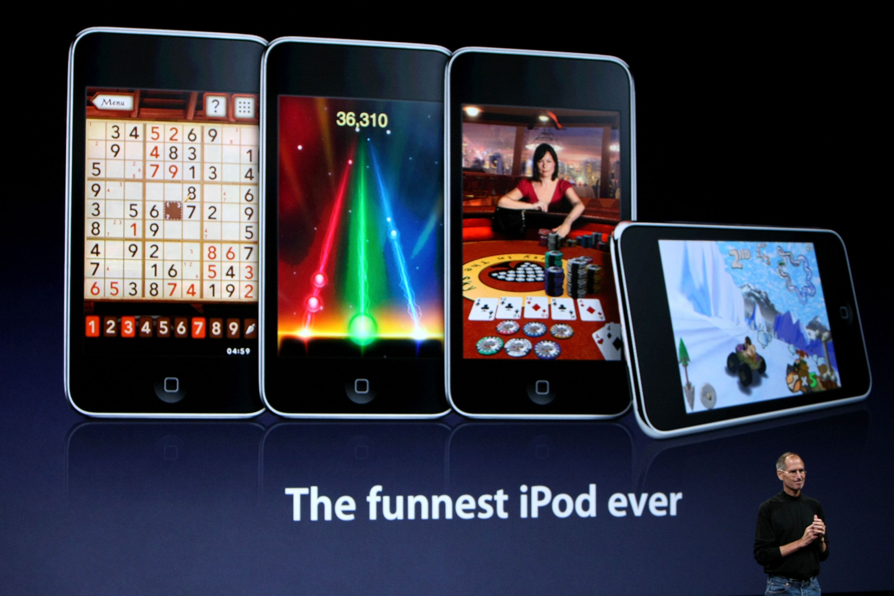 Steve Jobs apresenta o iPod Touch em 2008 (Foto: Getty Images / Justin Sulliva)