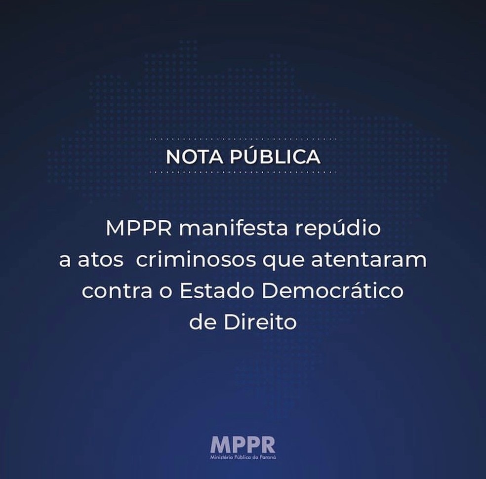 MPPR divulga nota de repúdio — Foto: Redes Sociais