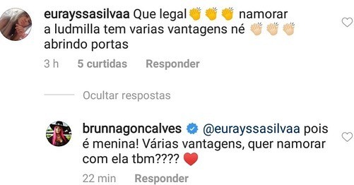 Brunna Gonçalves rebate criticas (Foto: Reprodução/Instagram)
