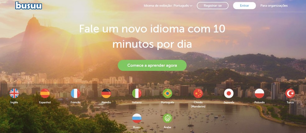 Busuu é um site e aplicativo que permite aprender 12 idiomas, mas não é totalmente gratuito (Foto: Reprodução/Clara Barreto)