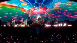 Efeitos especiais do show do Coldplay — Foto: Reprodução