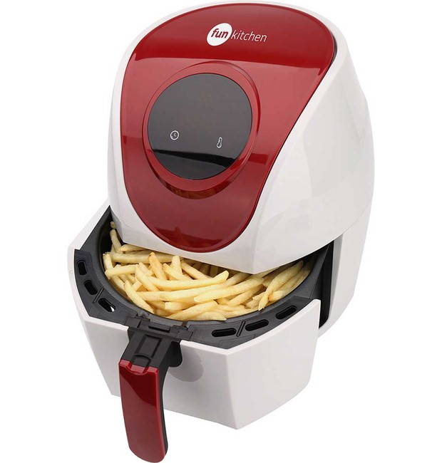 A fritadeira elétrica pode tanto servir para frituras quanto para assar alimentos, como este modelo Digital da Fun Kitchen, à venda no Shoptime (Foto: Reprodução / Shoptime)