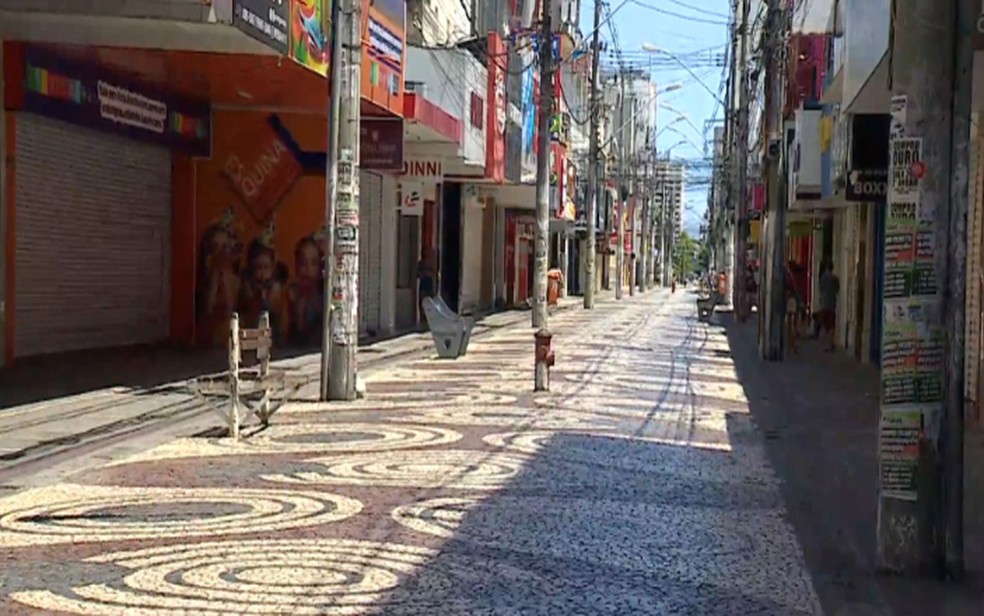 Comércio Fechado Aracaju — Foto: TV Sergipe/Reprodução/Arquivo