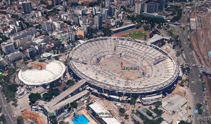 Mapa do Rio de Janeiro mostra estruturas em 3D (Foto: Reprodução/Google Earth)