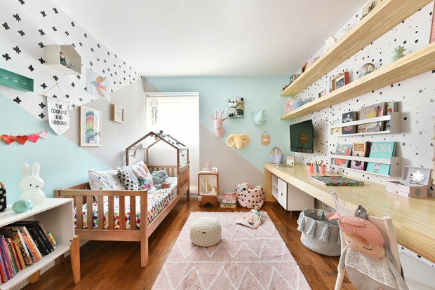 Décor do dia: quarto de menina com tons pastel e cama casinha (Foto: Sidney Doll)