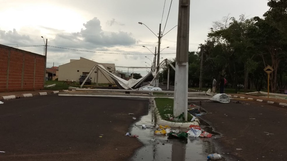 Temporal causou estragos em Narandiba — Foto: Sidmar Santana/Cedida