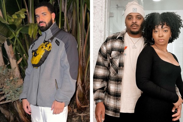 O rapper Drake e o casal vítima da fúria dele (Foto: Reprodução/Instagram)