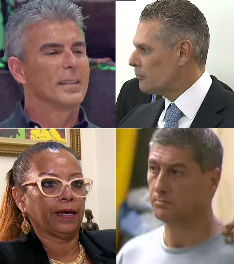 Principais alvos da Operação Calígula: Rogério de Andrade, Marcos Cipriano, Adriana Belém e Ronnie Lessa — Foto: Reprodução