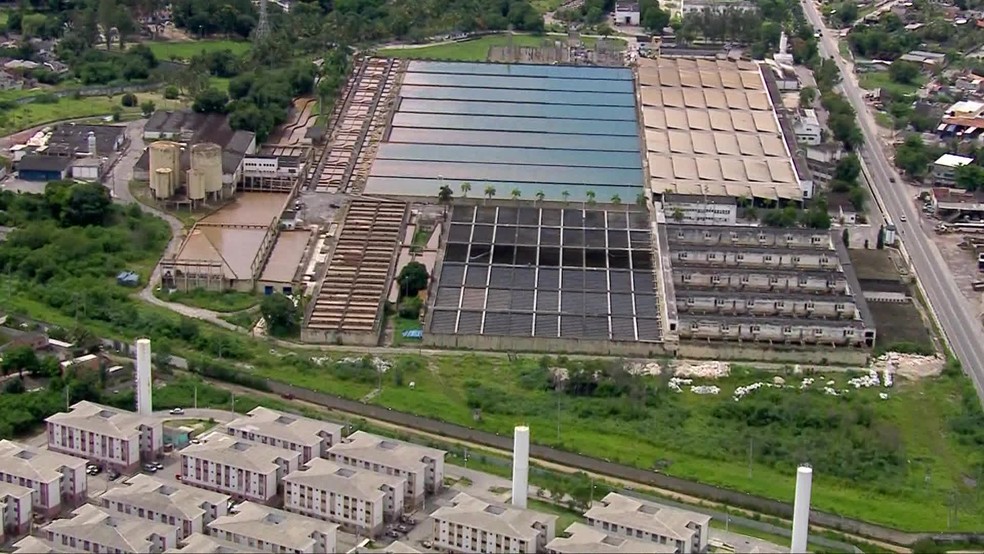 Estação de tratamento de água do Guandu, que abastece grande parte do Rio de Janeiro — Foto: Reprodução/ TV Globo