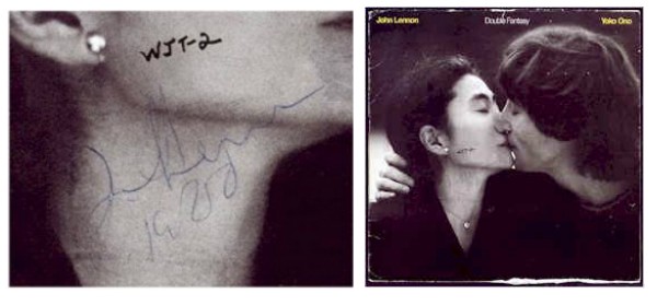 O disco de David Chapman com a assinatura de John Lennon (Foto: Divulgação)