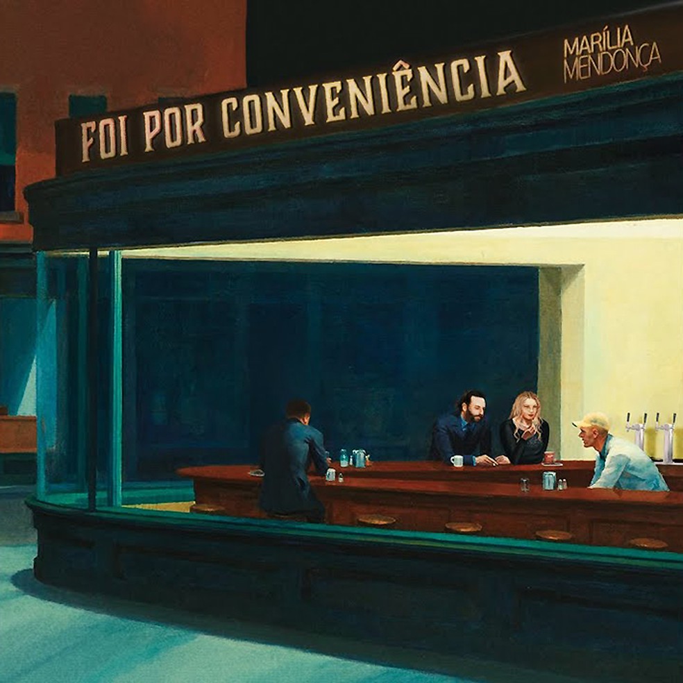 Capa do single 'Foi por conveniência', de Marília Mendonça — Foto: Reprodução