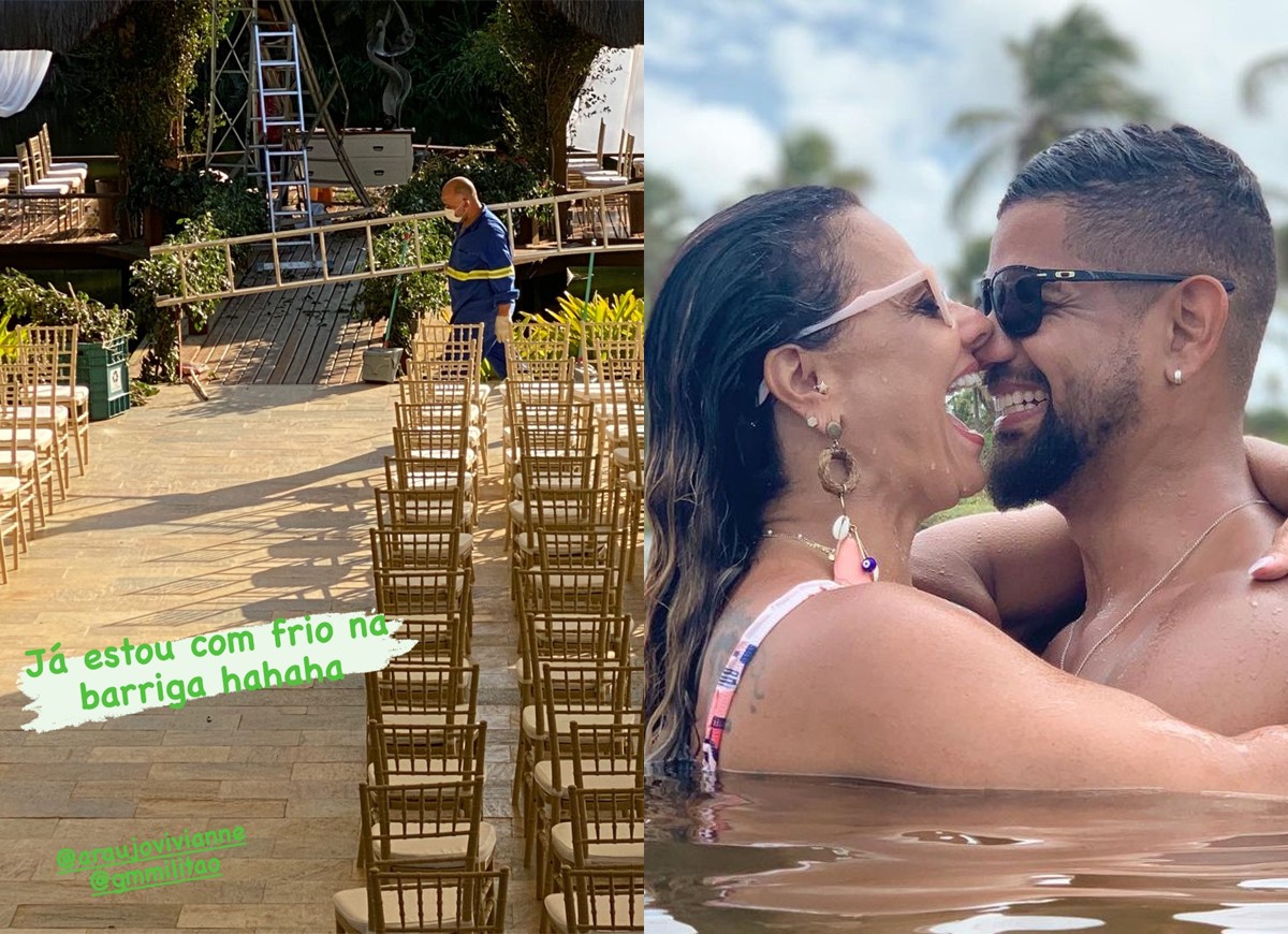 Spoiler de casamento de Viviane Araújo e Guilherme Militão (Foto: Reprodução/Instagram)
