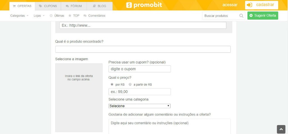 Promobit Ofertas é um comparador de preços colaborativo (Foto: Reprodução / Carolina Ribeiro)