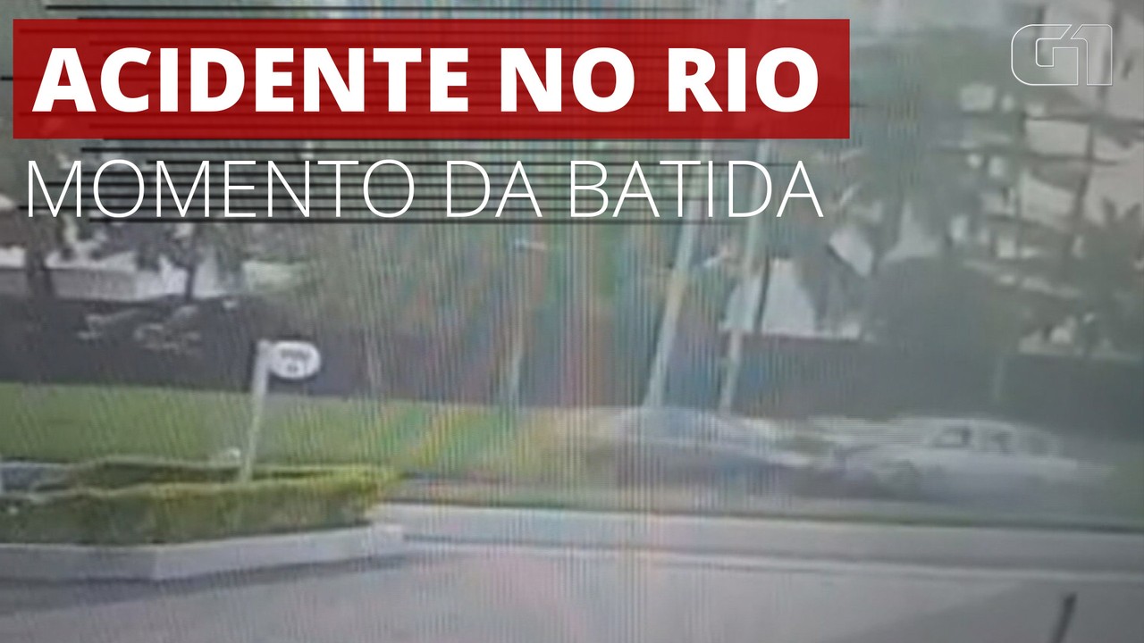 VÍDEO: Veja momento da batida do carro de surfista e de sargento da Marinha, em São Conrado