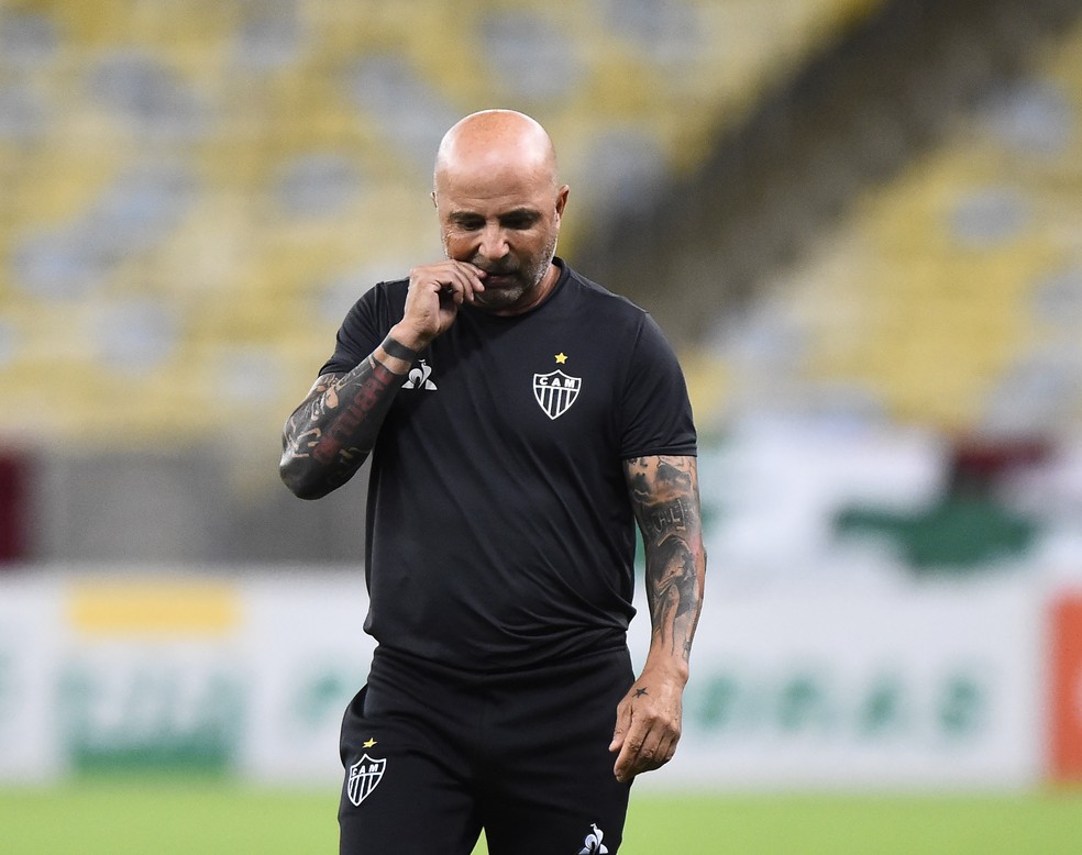 Jorge Sampaoli, técnico do Atlético-MG — Foto: André Durão