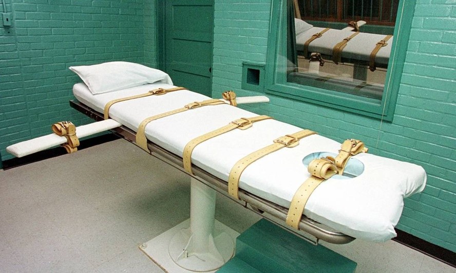 Câmara de execução no Texas, onde condenados à pena de morte também são mortos por injeção letal