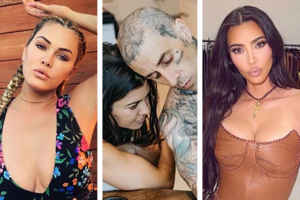 Shanna Moakler, Kourtney Kardashian, Travis Barker e Kim Kardashian (Foto: Reprodução / Instagram)