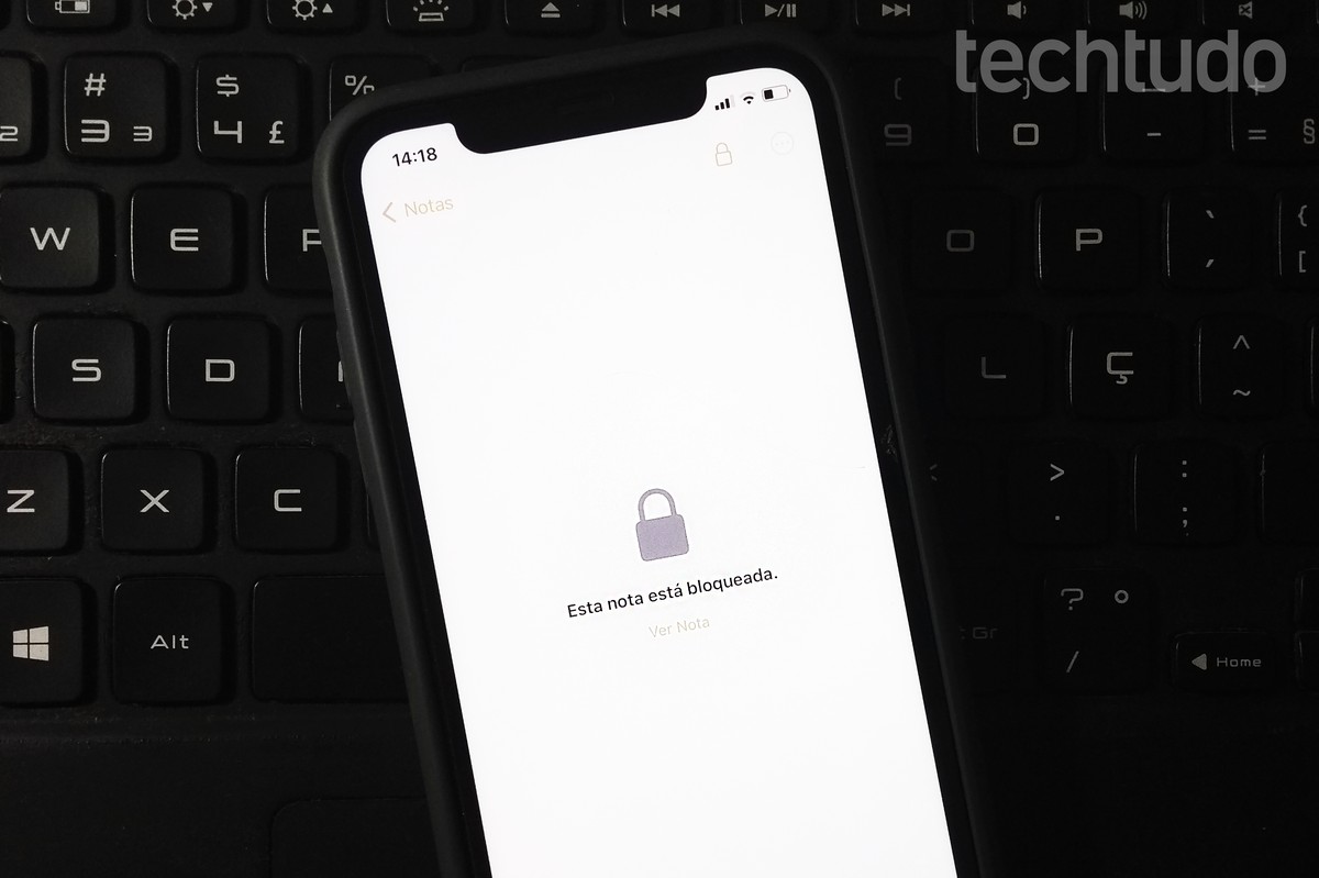 Como colocar senha no bloco de notas do iPhone