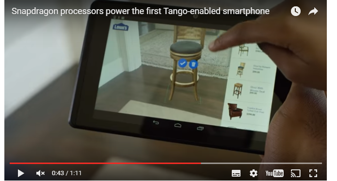Realidade aumentada está próxima de chegar a smarts com processadores Qualcomm (Foto: Reprodução/YouTube)