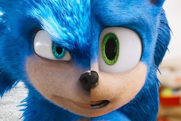 O antes e depois de Sonic (Foto: Reprodução)