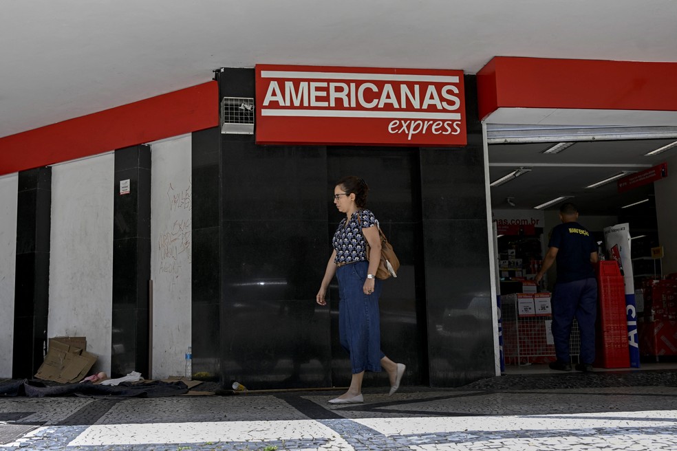 Foto de 13 de janeiro de 2023 de unidade das Lojas Americanas no Centro do Rio de Janeiro — Foto: Mauro Pimentel/AFP