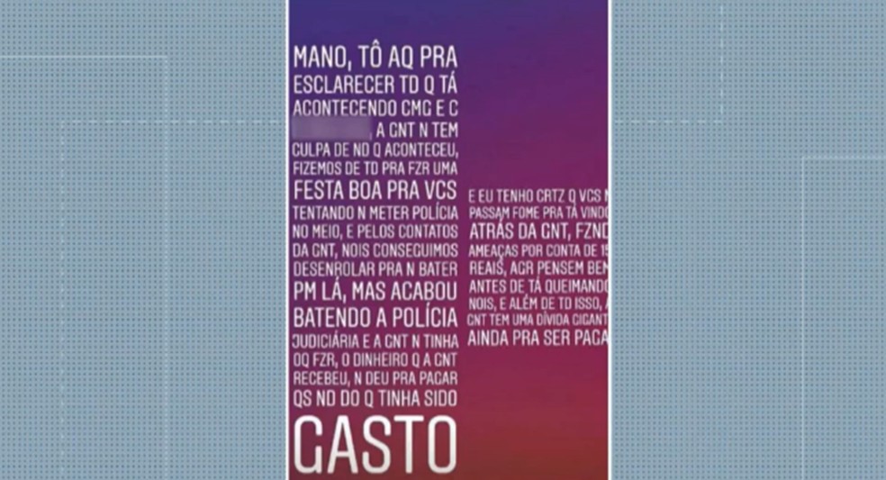 Um dos organizadores da festa postou no Instagram uma mensagem sobre a devolução do dinheiro — Foto: Reprodução/TV Cabo Branco