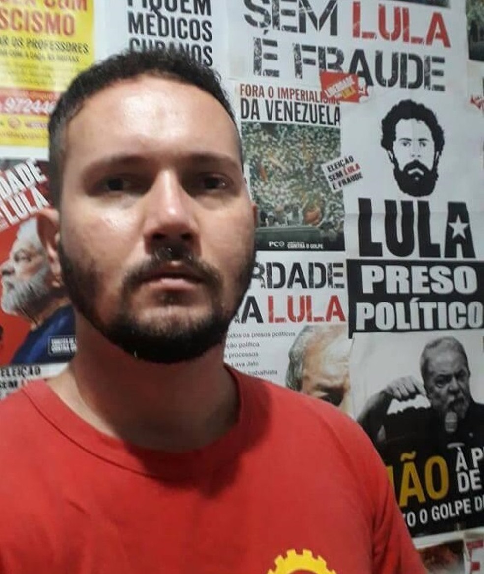 Marcelo Millet (PCO) – candidato a vice-prefeito de Rodrigo Pereira — Foto: Reprodução / Redes Sociais