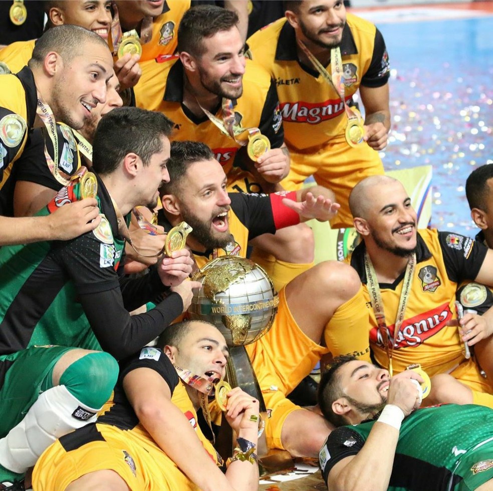 Sorocaba, tricampeão mundial de futsal — Foto: Guilherme Mansueto/Magnus Futsal