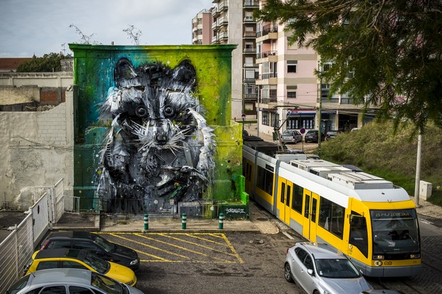 Conheça a nova rota de arte urbana de Lisboa. Obra de Bordallo II (Foto: Divulgação)