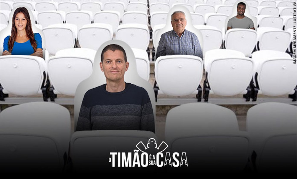 Ação na Arena Corinthians com totens de torcedores — Foto: Divulgação
