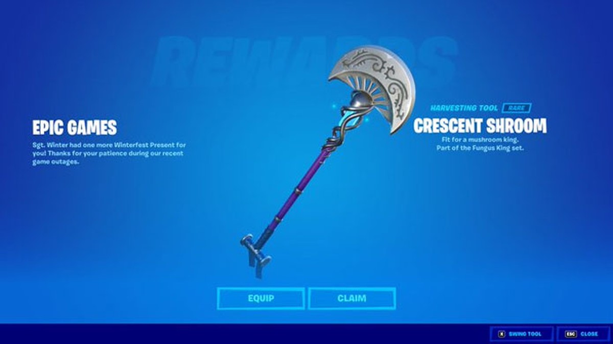 Picareta Cogumelo Crescente de graça em Fortnite: conheça e veja como pegar
