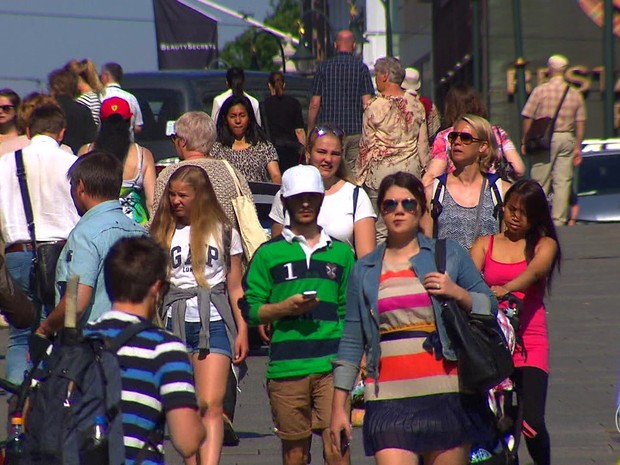 Noruega atrai milhares de imigrantes (Foto: TV Globo)